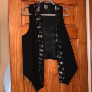 Black Vest with Silver Trimming